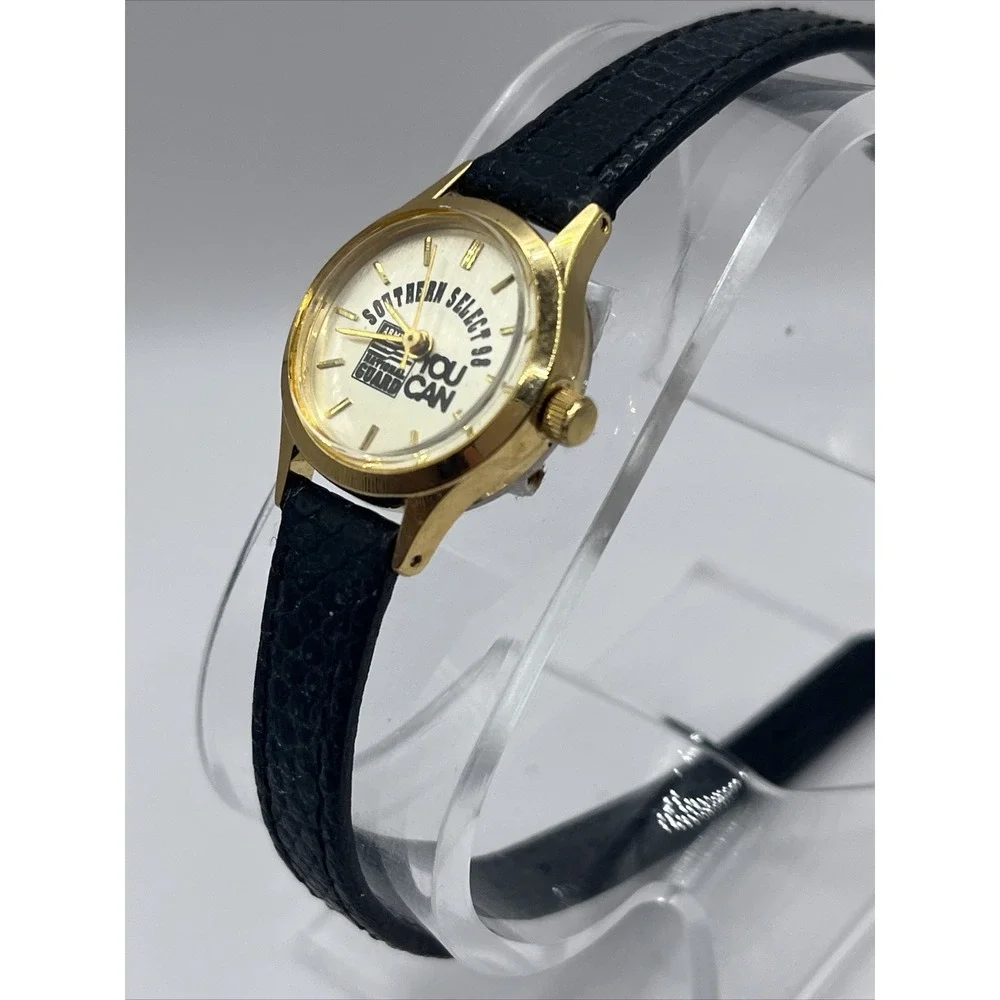 National Guard‎ Women's Watch Southern Select 98 Black Leather Band- New Battery
